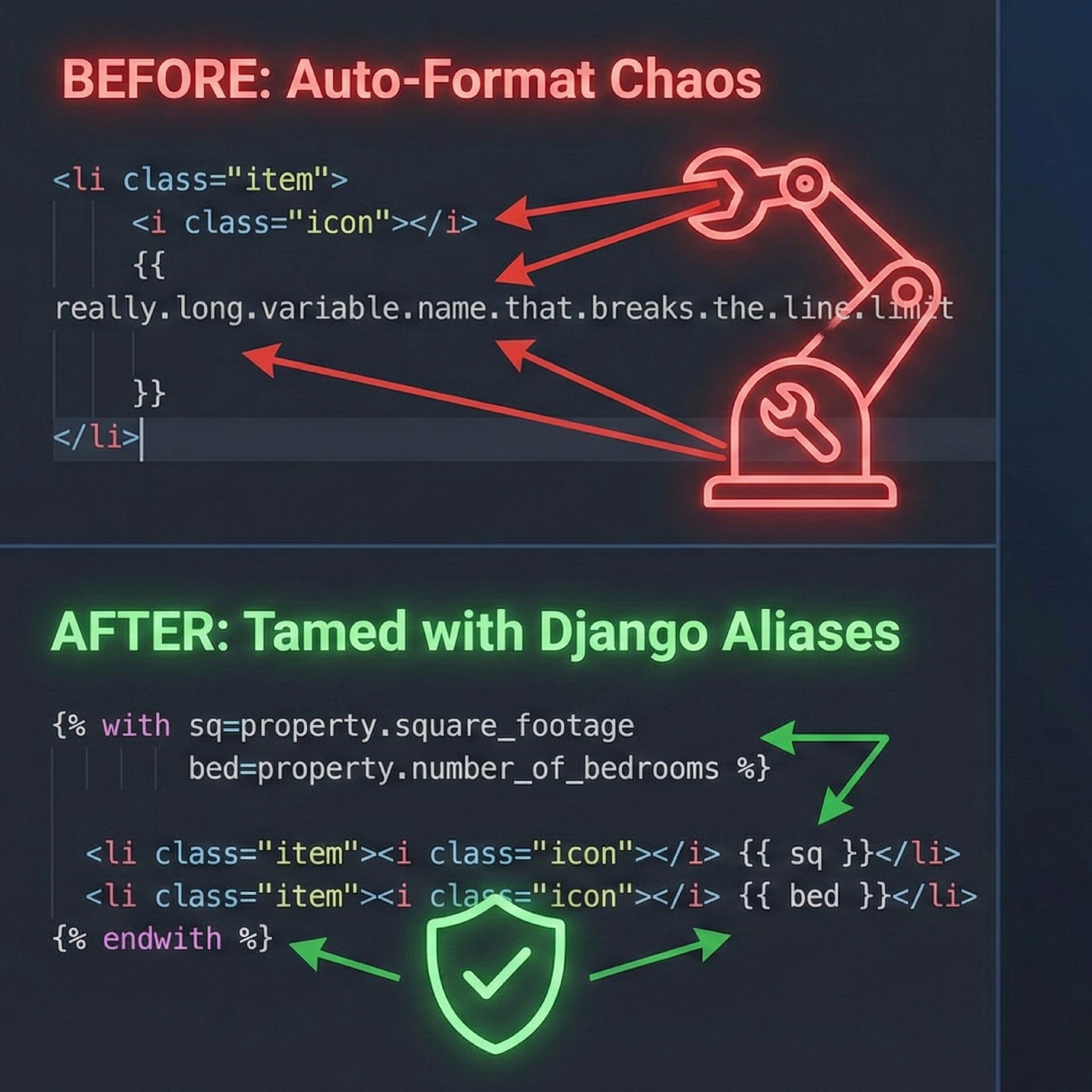 War with the Machine: When Google Antigravity’s Auto-Format Breaks Django (and How to Tame It)